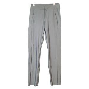 Athleta Womens Pants Gray Stellar Trouser Side Pockets Nylon Blend Stretch 0
